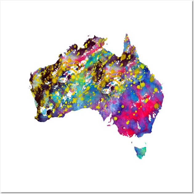 Australia map Wall Art by erzebeth